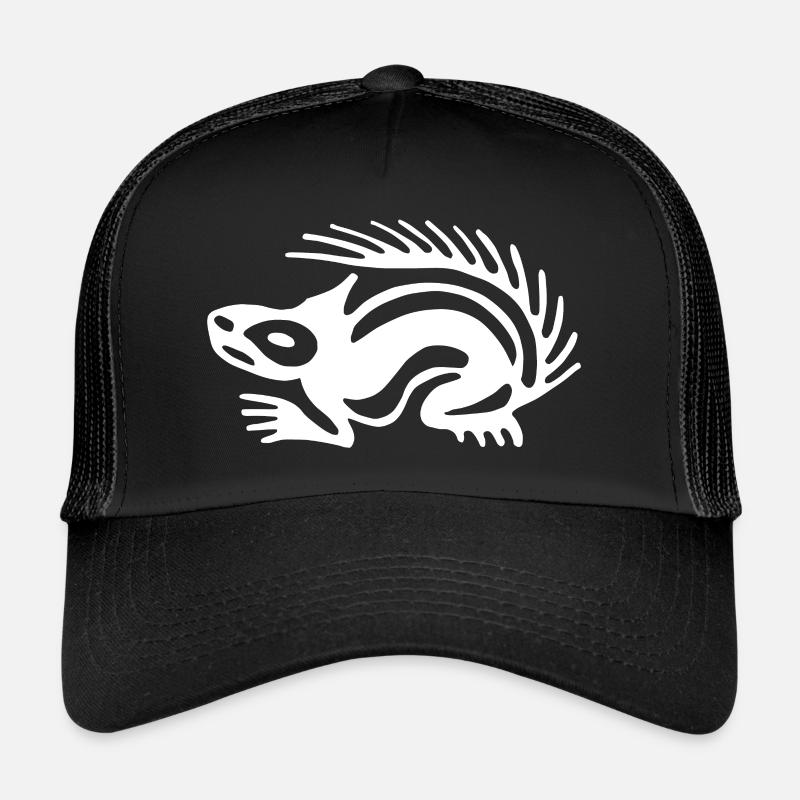 Kultur der Azteken, Eichhörnchen - Trucker Cap - Schwarz/Schwarz