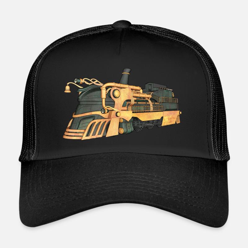 Locomotive à vapeur Steampunk Casquette trucker 