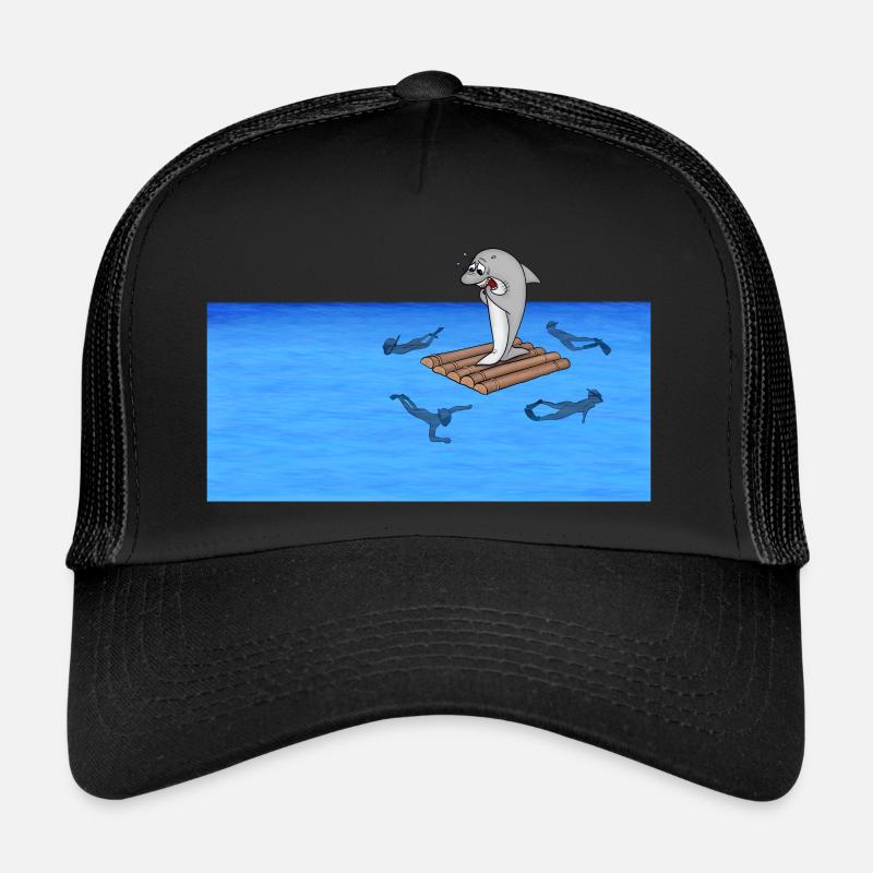 Requin sur radeau Casquette trucker 