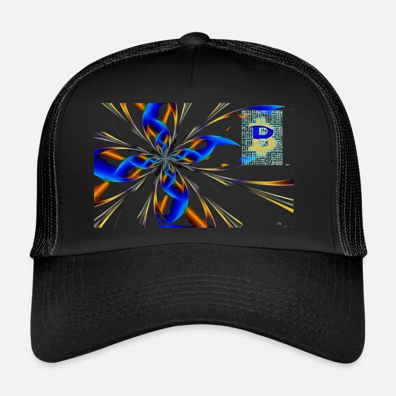 abstract Bitcoin 2 Trucker Cap