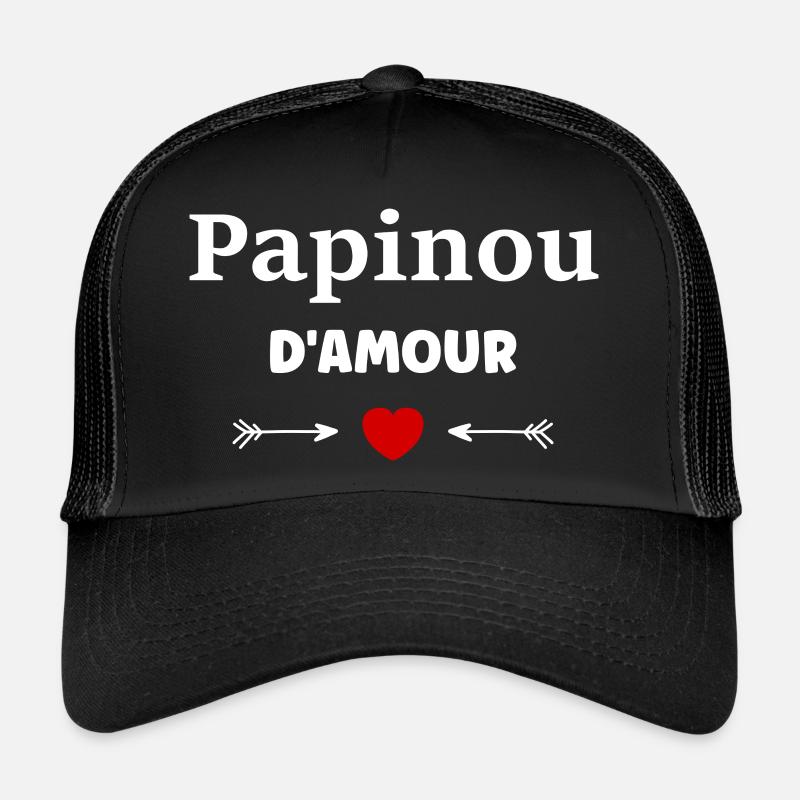 Papinou - Casquette trucker - noir/noir