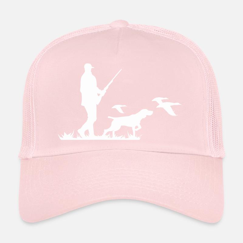 Duck Hunt Small Game Hunter Hunting Silhouette - Logo Trucker Cap