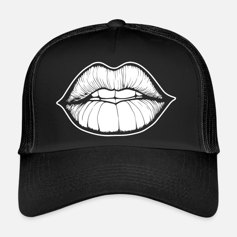 Lèvres, bouche, baisers lèvres Casquette trucker 