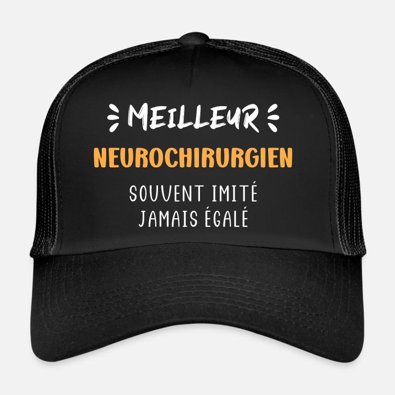 Neurochirurgien - Casquette trucker  - noir/noir