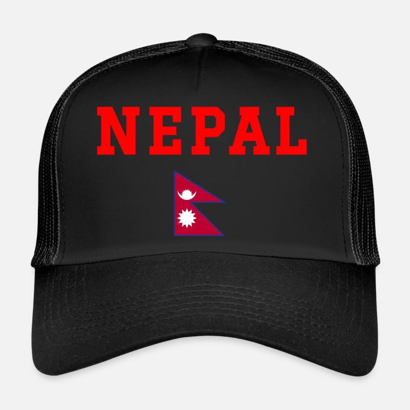 Nepal - Trucker Cap - Schwarz/Schwarz