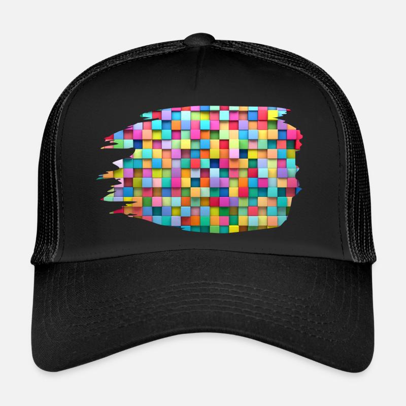Bunte Blöcke Trucker Cap