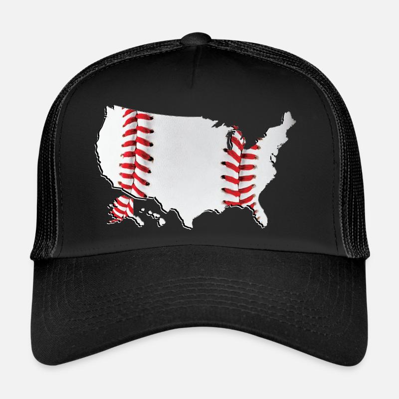 États-Unis | Vrai baseball | Carte Casquette trucker 