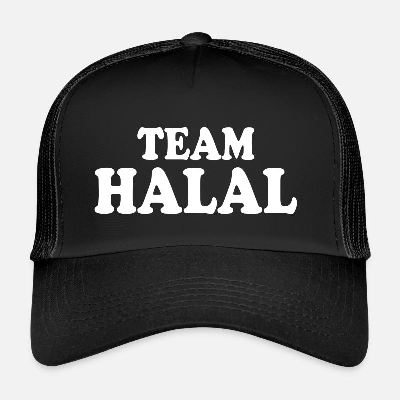 Team halal - Trucker Cap - Schwarz/Schwarz