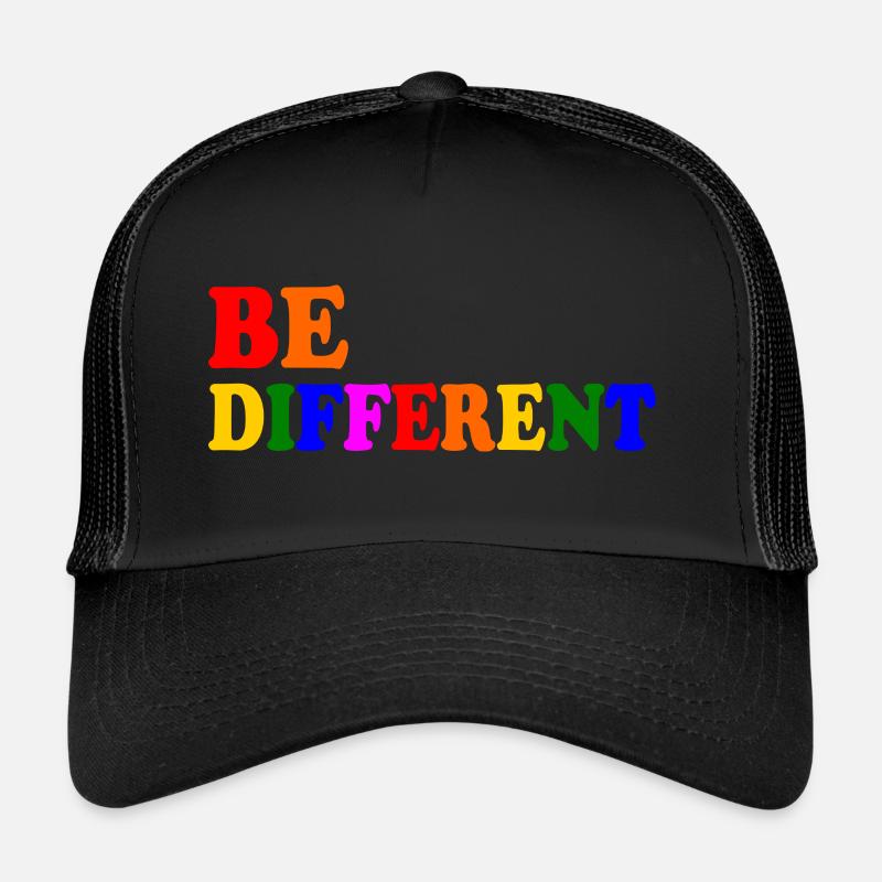 Be different - Trucker Cap - Schwarz/Schwarz