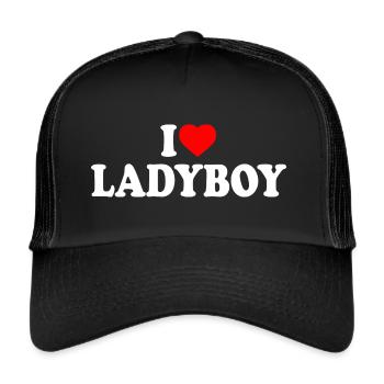 I love ladyboy - Casquette trucker  - noir/noir - Devant