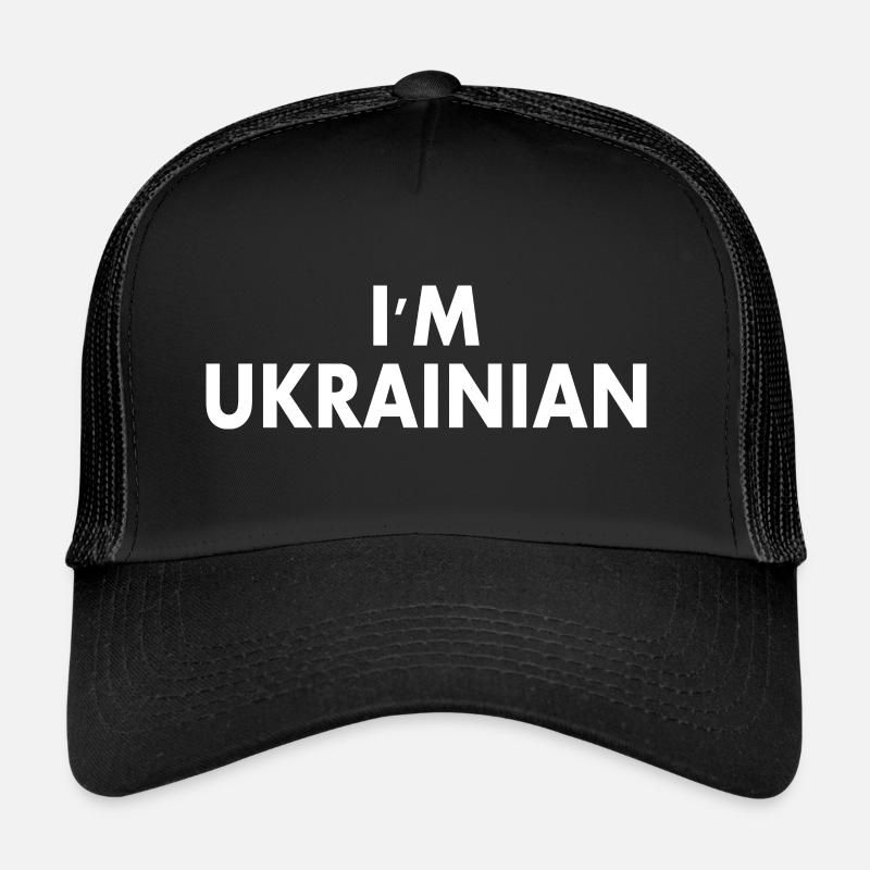 Im ukrainian - Trucker Cap - Schwarz/Schwarz
