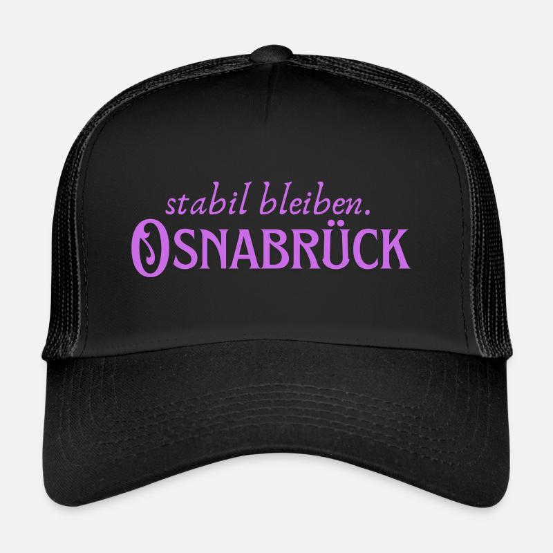 Stabil bleiben Osnabrück - Trucker Cap - Schwarz/Schwarz