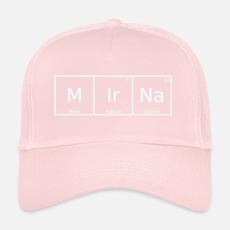 Mirna Nom Prénom Chimie Tableau périodique Eléments Casquette trucker 