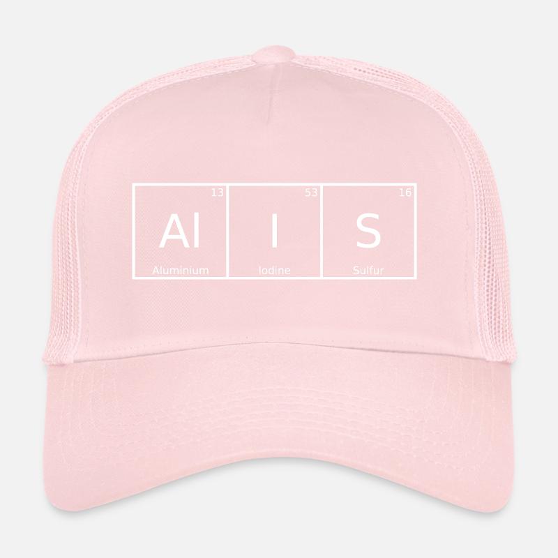 Alis Nom Prénom Chimie Tableau périodique Eléments Casquette trucker 