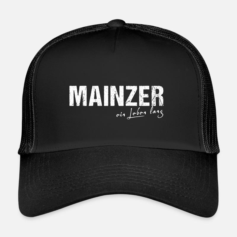 Mainz Mainzer ein Leben lang - Trucker Cap - Schwarz/Schwarz