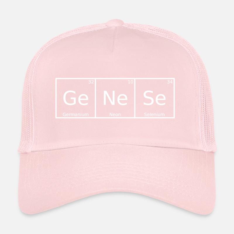 Nom de la Genèse Prénom Chimie Éléments du tableau périodique Casquette trucker 