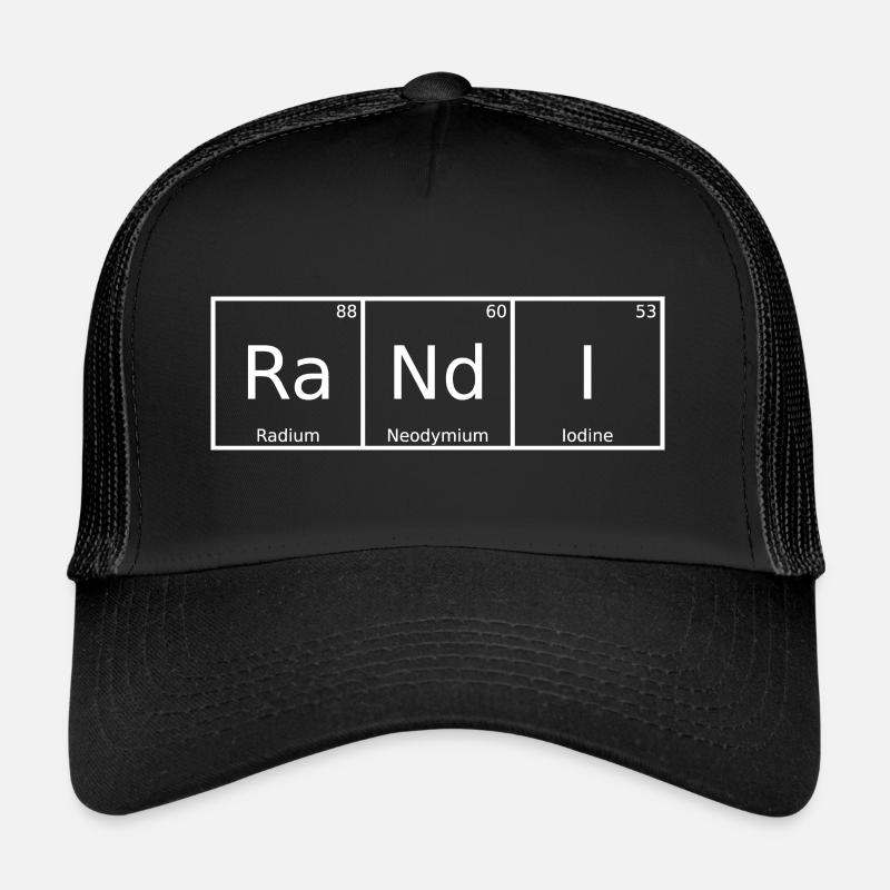 Randi Surname First Name Chemistry Periodic Table Elements Trucker Cap