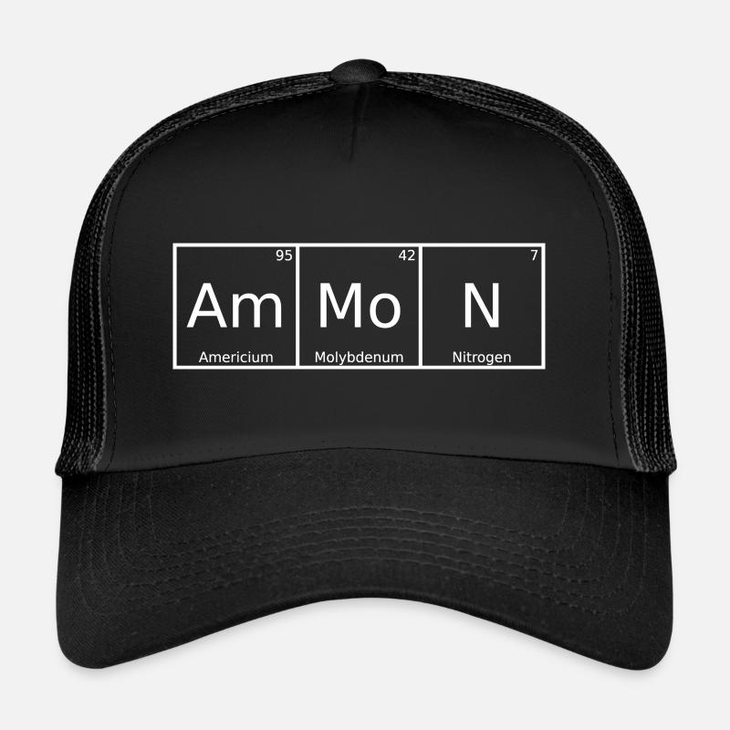 Ammon Nom Prénom Chimie Tableau périodique Éléments Casquette trucker 