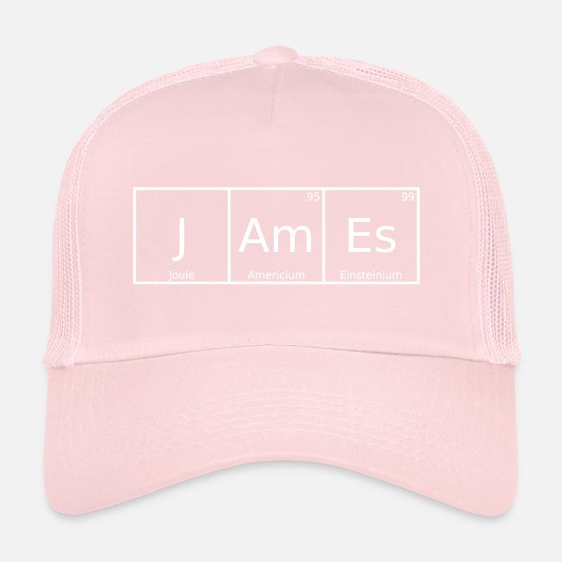 James Nom Prénom Chimie Tableau périodique Éléments Casquette trucker 