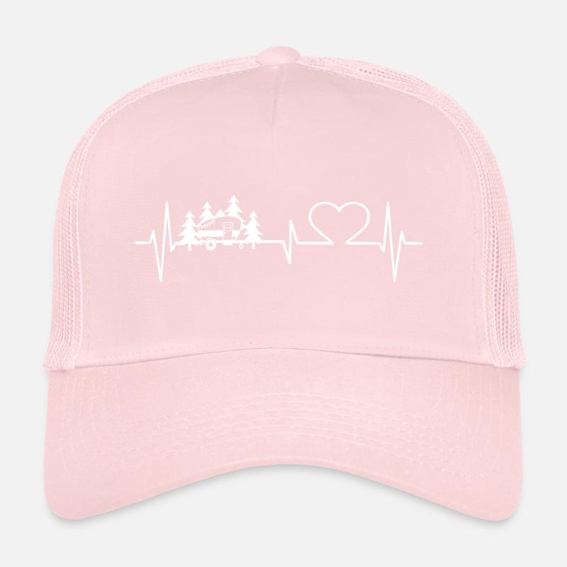 Heartbeat Camping Caravan ECG Frequency Camper Trucker Cap