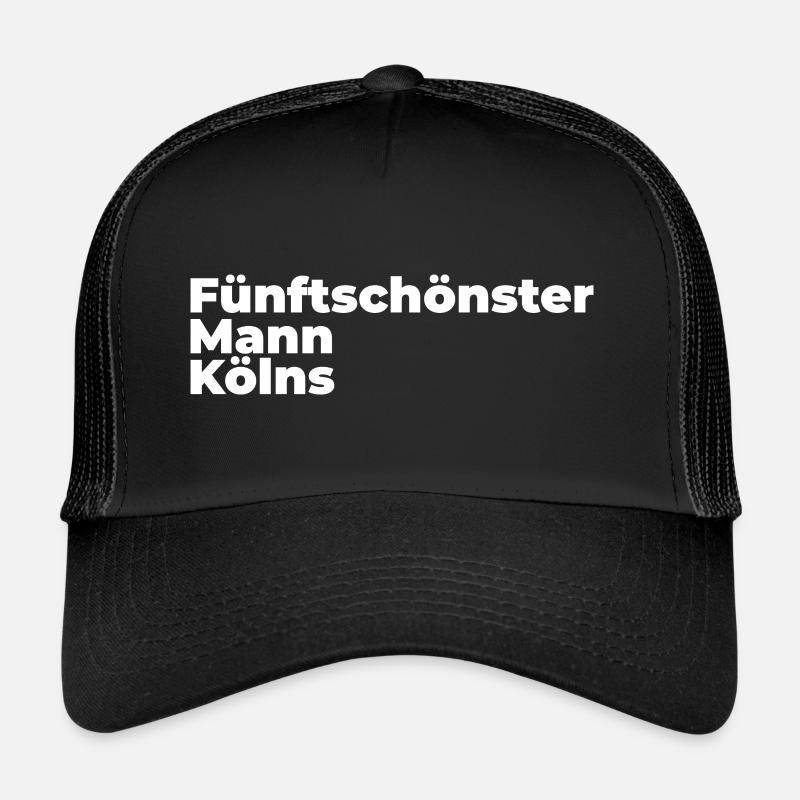 Fünftschönster Mann Kölns - Trucker Cap - Schwarz/Schwarz