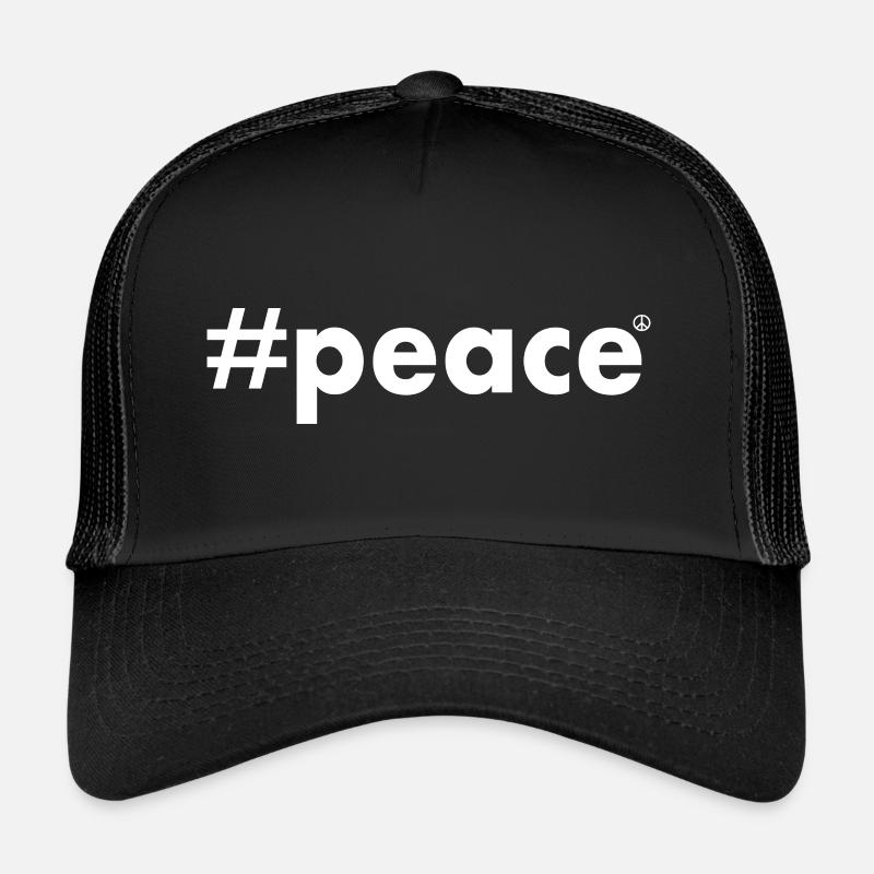 Peace - Casquette trucker  - noir/noir