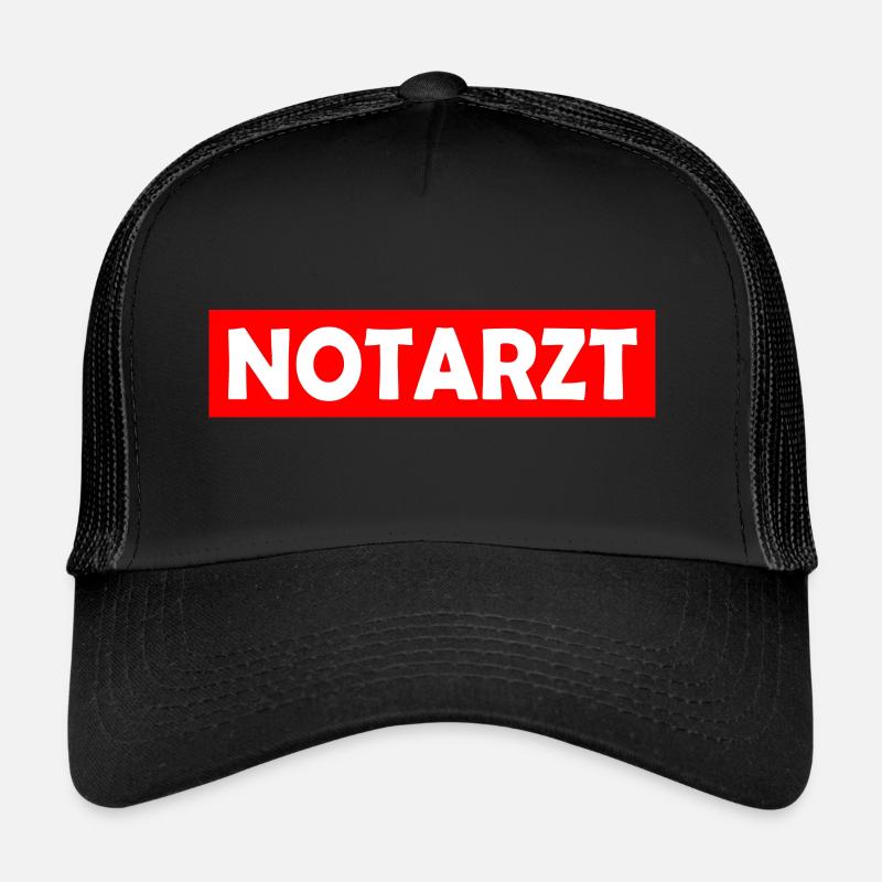Notarzt - Trucker Cap - Schwarz/Schwarz
