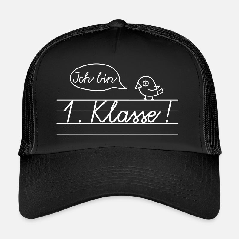 Ich bin erste Klasse Einschulung Schultag Kinder Trucker Cap
