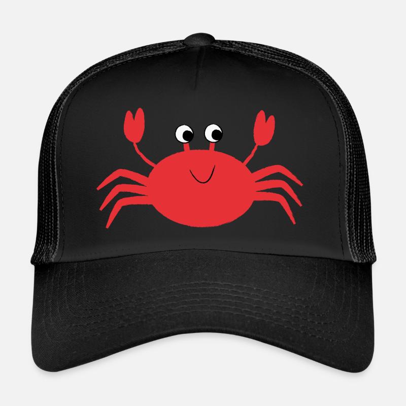 Crab Red - Trucker Cap - black/black