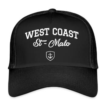 WEST COAST St-Malo ancre - Casquette trucker  - noir/noir - Devant