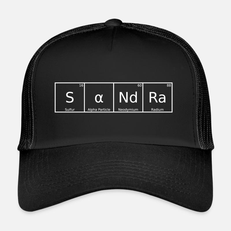 Sandra Surname First Name Chemistry Periodic Table Elements Trucker Cap