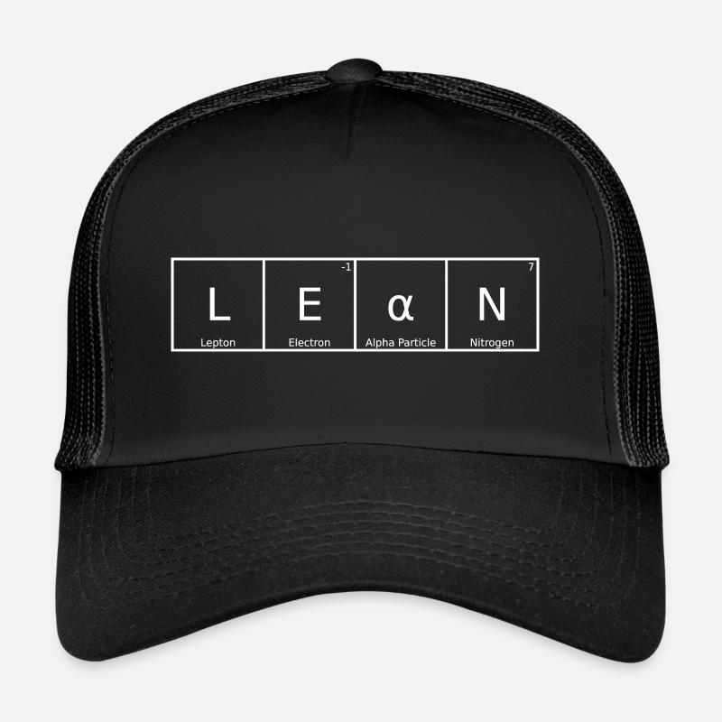 Lean Nom Prénom Chimie Tableau périodique Éléments Casquette trucker 