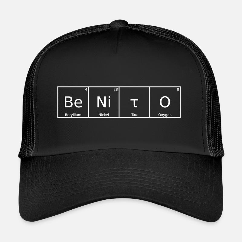 Benito Surname First Name Chemistry Periodic Table Elements Trucker Cap