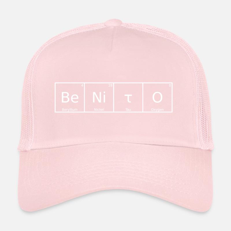 Benito Nom Prénom Chimie Tableau périodique Éléments Casquette trucker 