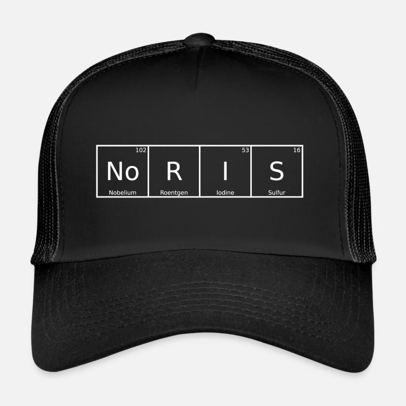 Noris Nom Prénom Chimie Tableau périodique Éléments Casquette trucker 
