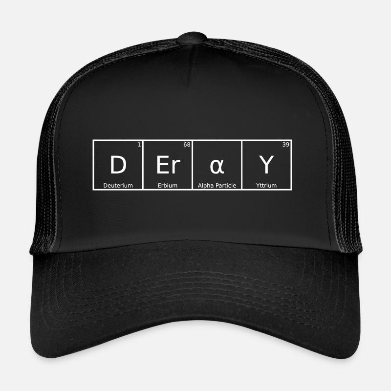 Deray Nom Prénom Chimie Tableau périodique Éléments Casquette trucker 