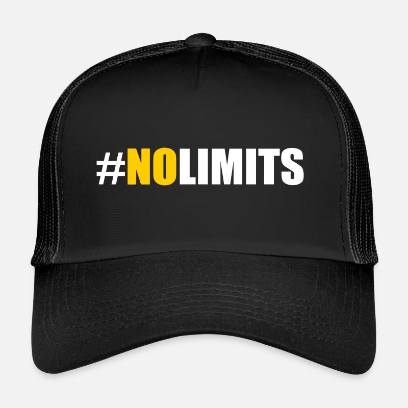 No limits - Trucker Cap - Schwarz/Schwarz