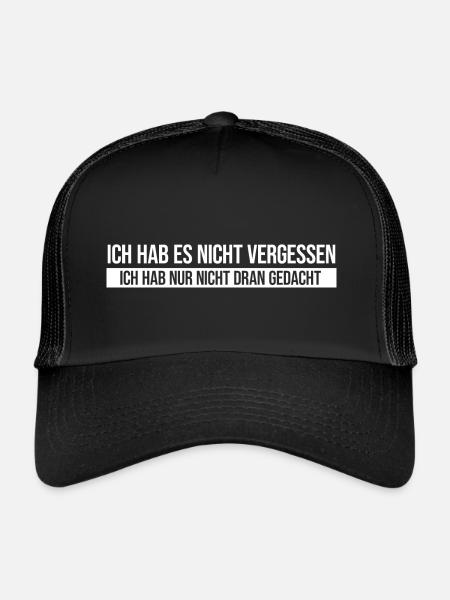 Don't forget - Trucker Cap - black/black - Front