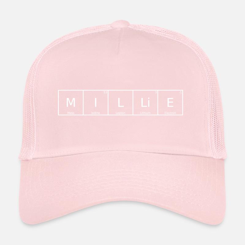 Millie Nom Prénom Chimie Tableau périodique Éléments Casquette trucker 