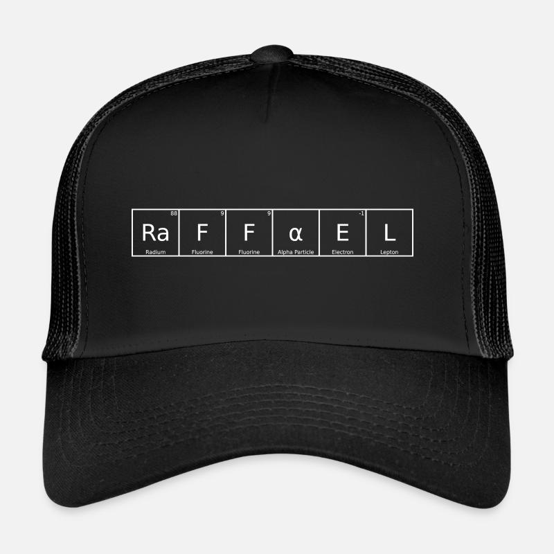 Raphaël Nom Prénom Chimie Tableau périodique Élément Casquette trucker 