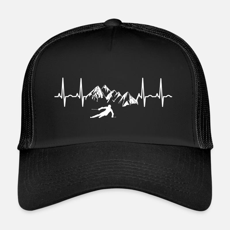 Skiiste Lover EKG Design - Cadeau Casquette trucker 