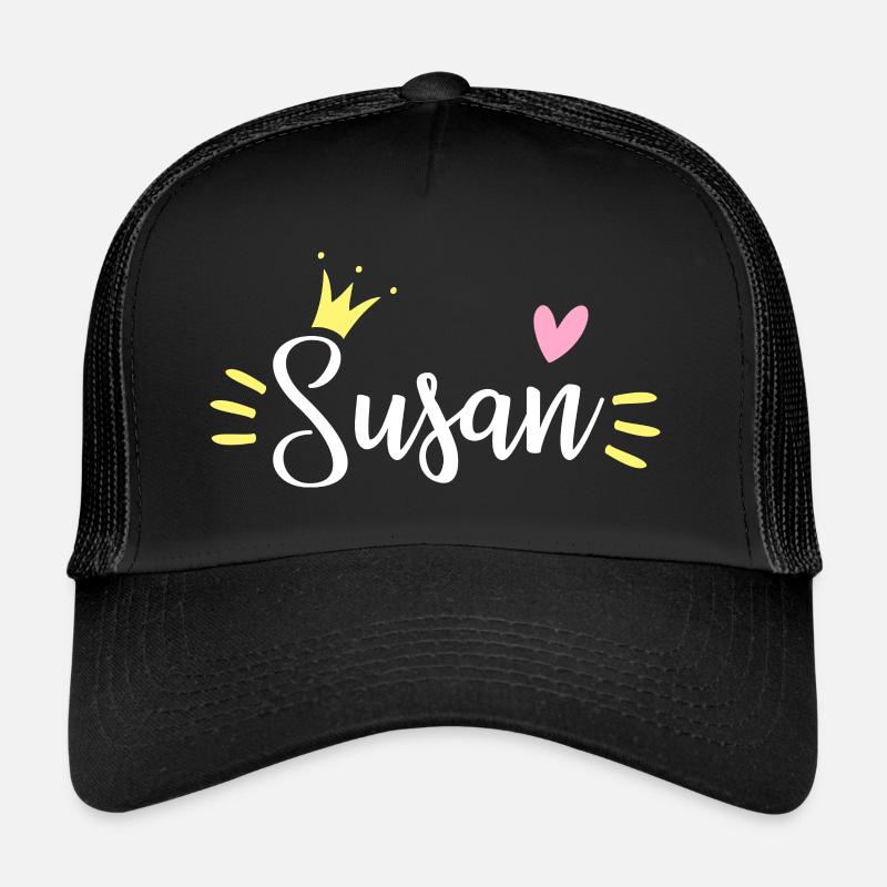 Couronne de prénom Susan Casquette trucker 