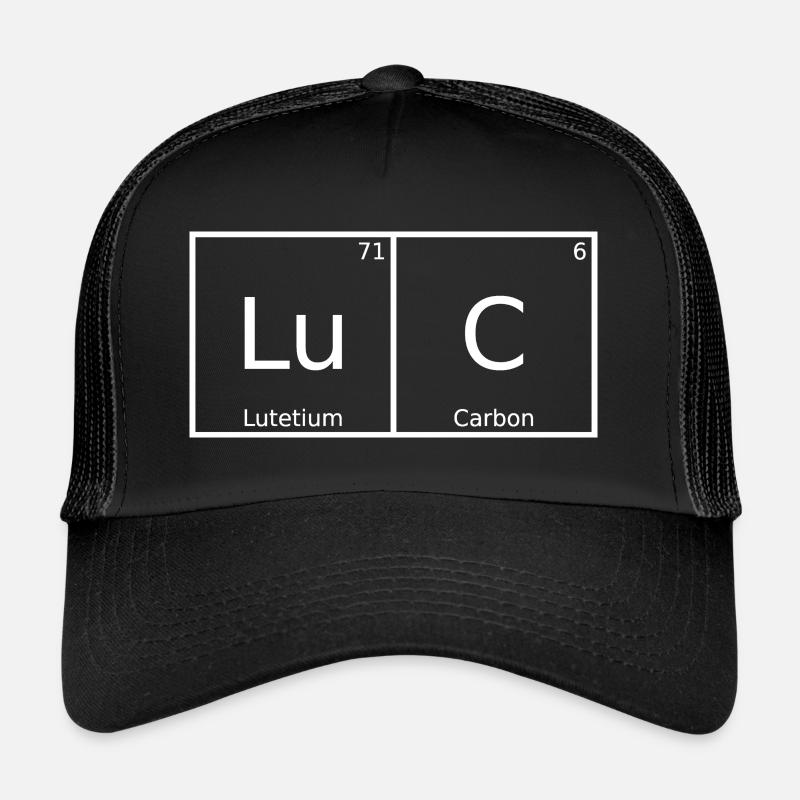 Luc Nom Prénom Chimie Éléments du tableau périodique Casquette trucker 