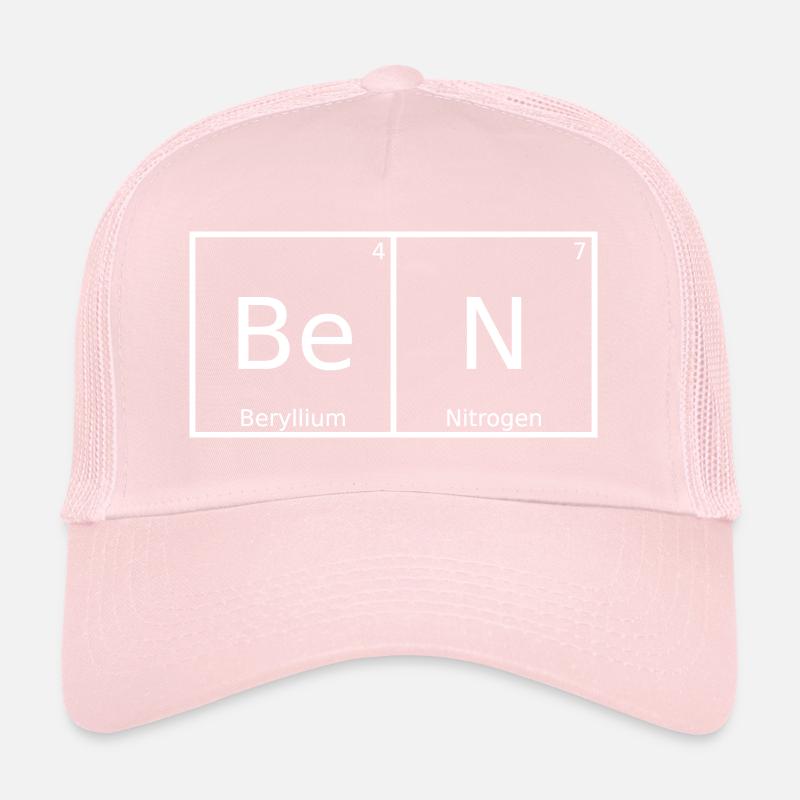 Ben Nom Prénom Chimie Éléments du tableau périodique Casquette trucker 