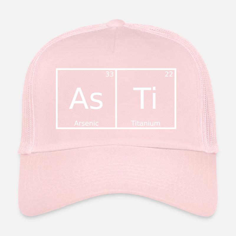 Asti Nom Prénom Chimie Éléments du tableau périodique Casquette trucker 