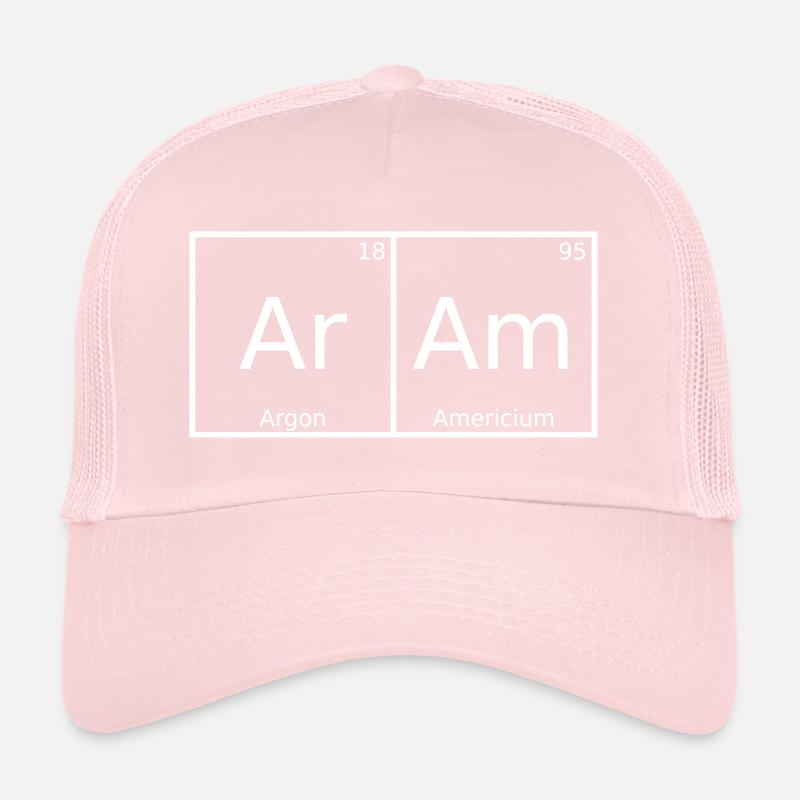 Aram Nom Prénom Chimie Éléments du tableau périodique Casquette trucker 