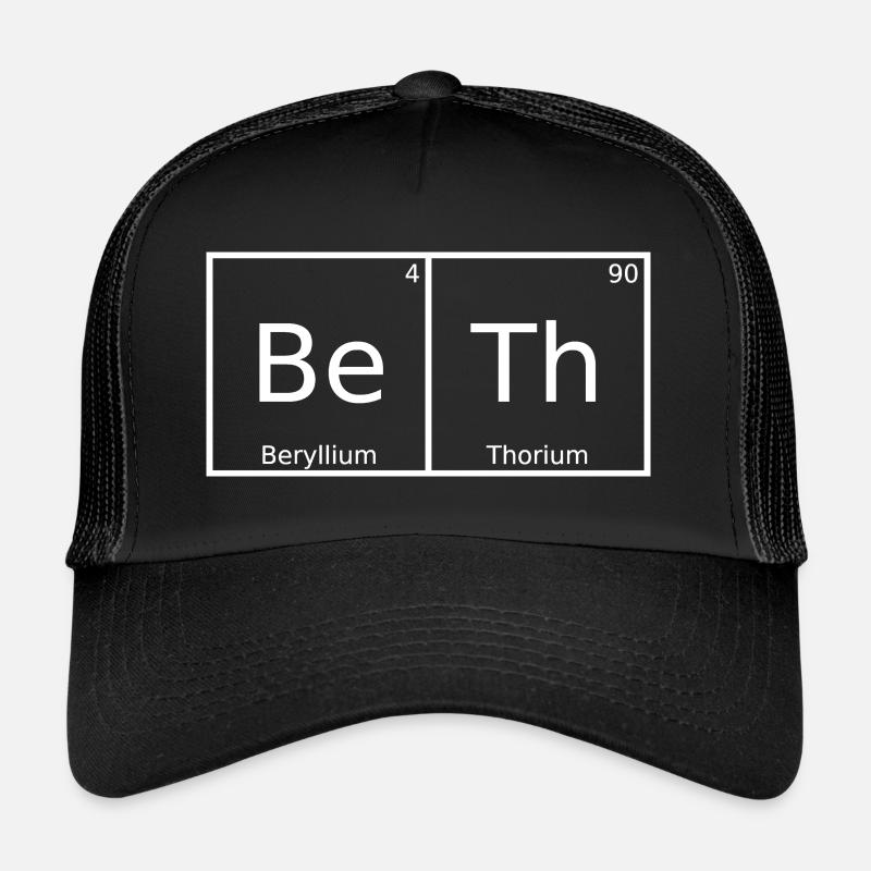 Beth Name Vorname Chemie Periodensystem Elemente Trucker Cap