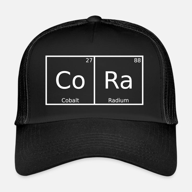 Cora Nom Prénom Chimie Tableau périodique Éléments Casquette trucker 
