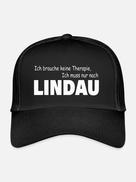 Therapie LINDAU - Trucker Cap - Schwarz/Schwarz