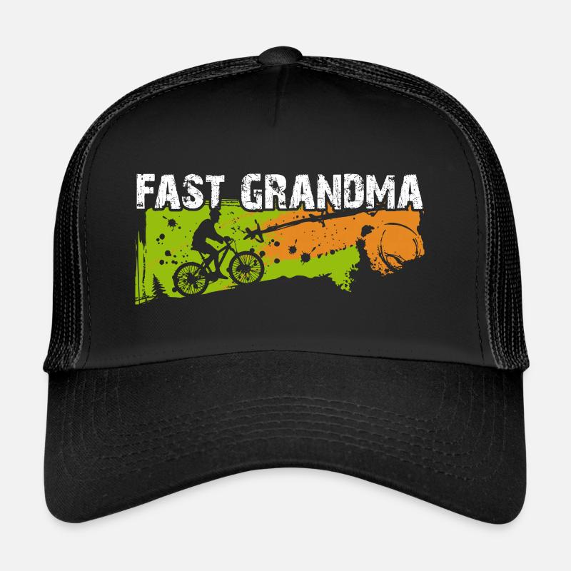 Mamie rapide sur le vélo Casquette trucker 